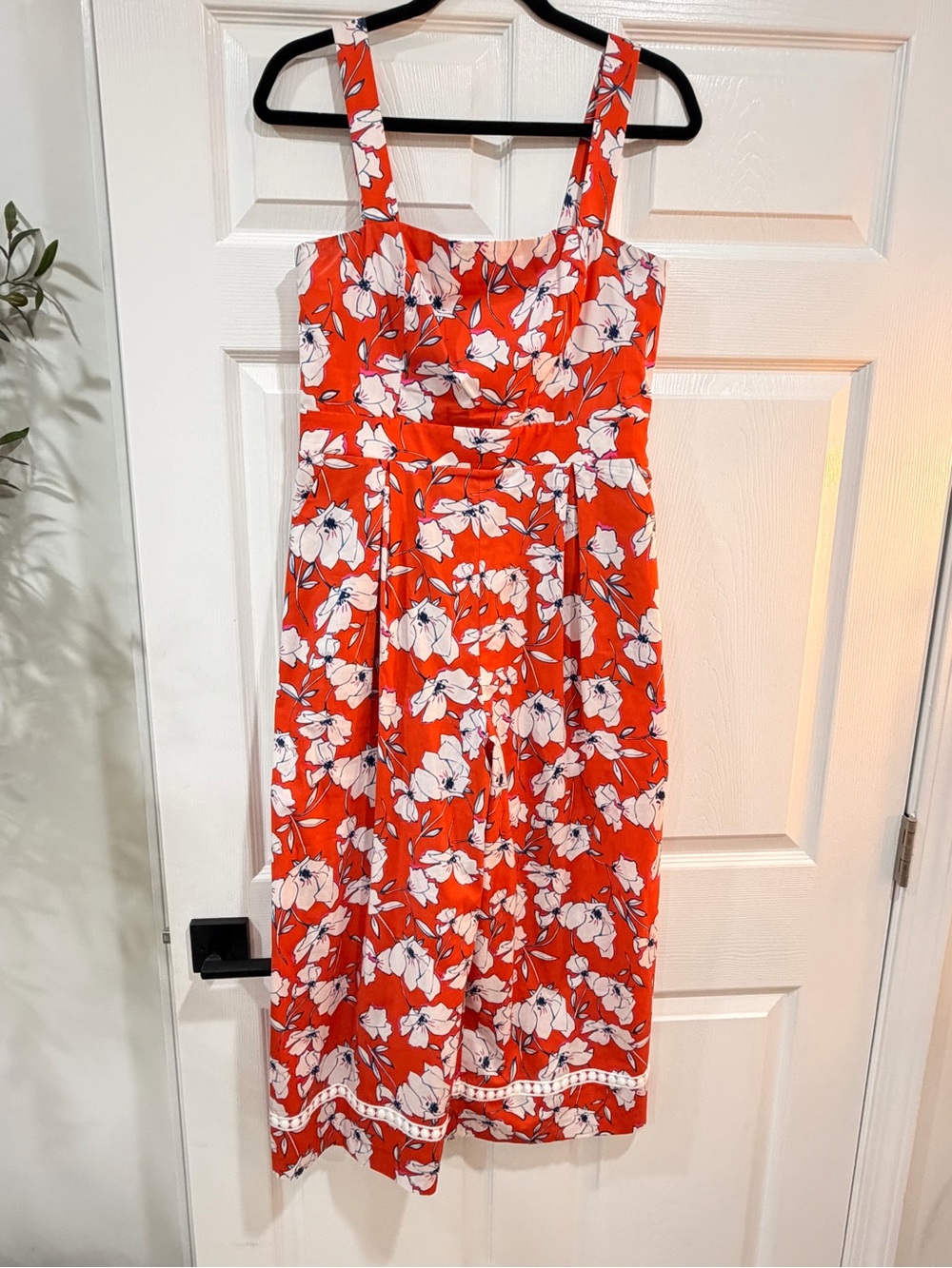 Eliza J Bright Red Floral Jumpsuit